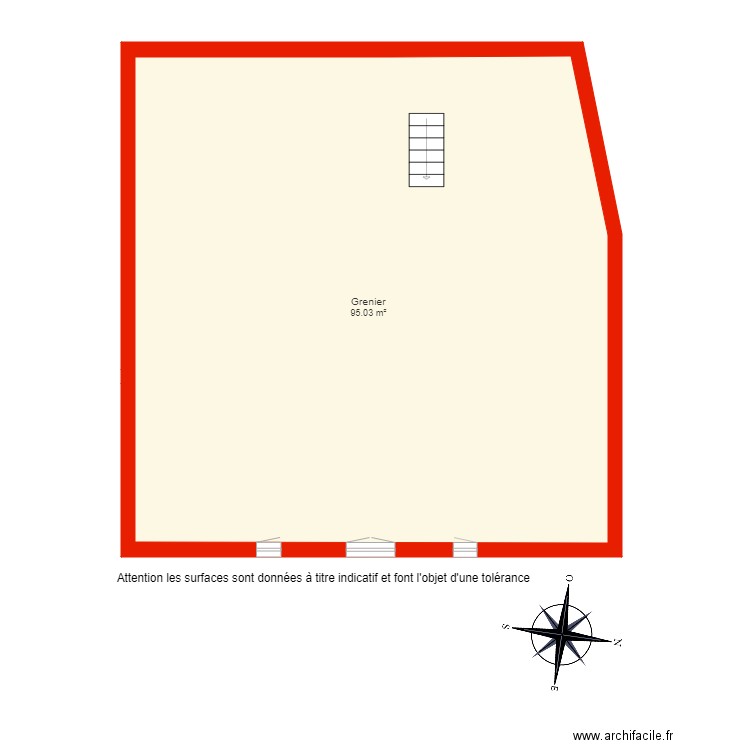 BI 3826 grenier non côté. Plan de 0 pièce et 0 m2