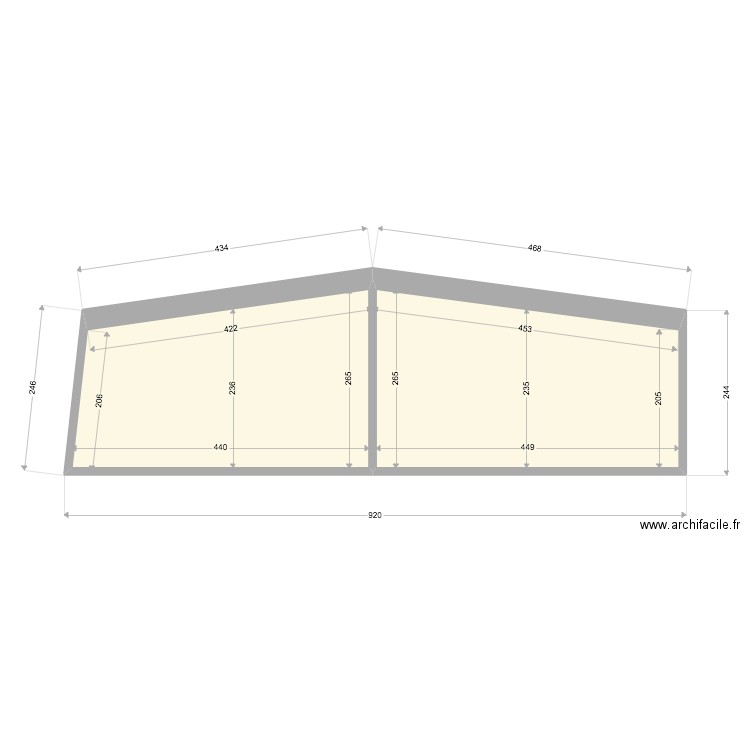 hauteur 66 pour projet. Plan de 0 pièce et 0 m2