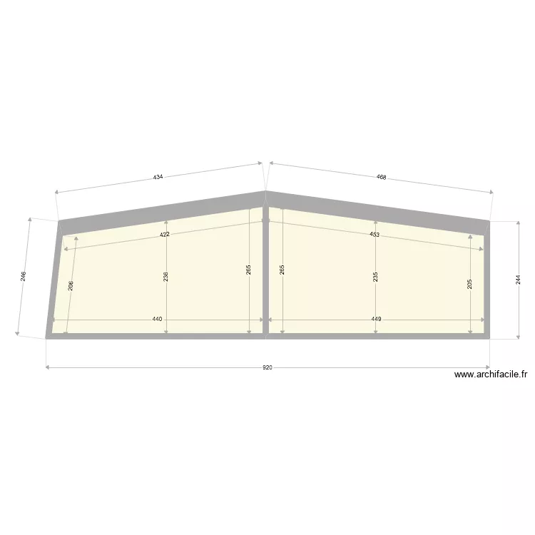 hauteur 66 pour projet. Plan de 