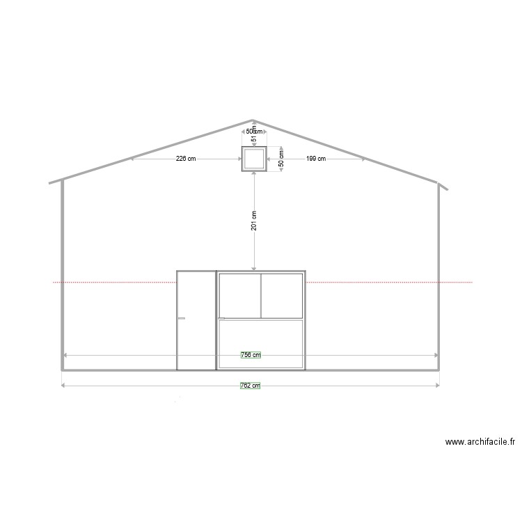 facade grange + annexe Est ENTREE . Plan de 0 pièce et 0 m2