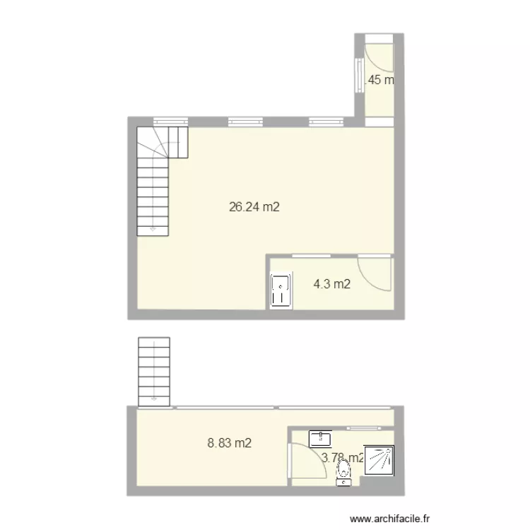 14 passage du chantier. Plan de 