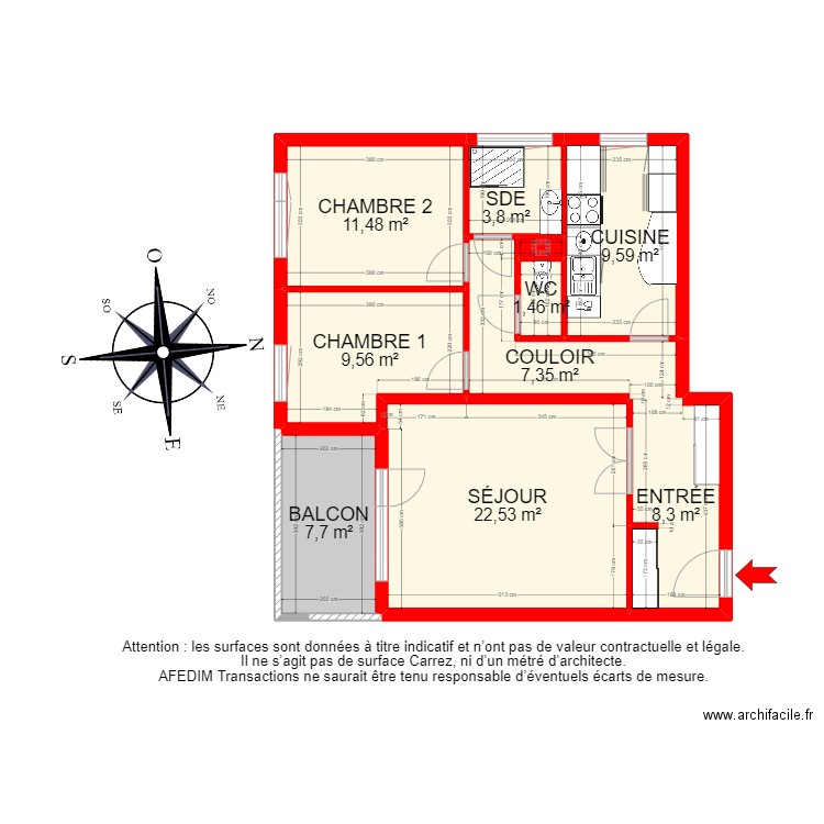 BI13386 -. Plan de 13 pièces et 111 m2