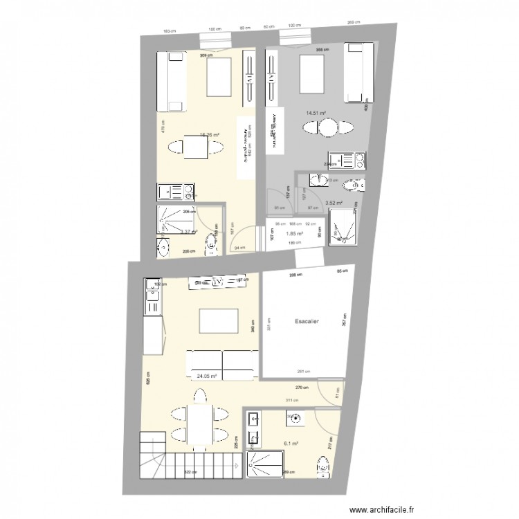 Idée amenagement  2 etage . Plan de 0 pièce et 0 m2