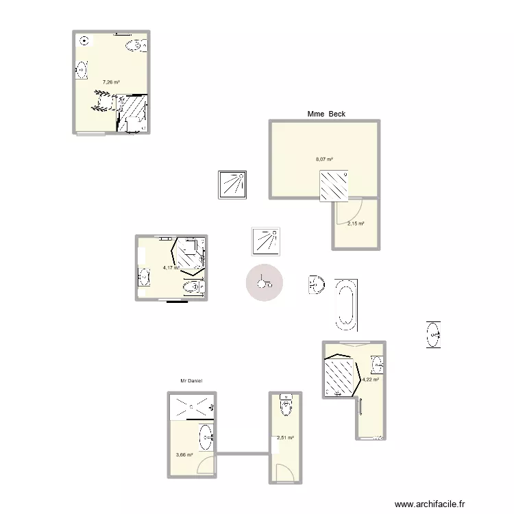 Marl&egrave;ne. Plan de 