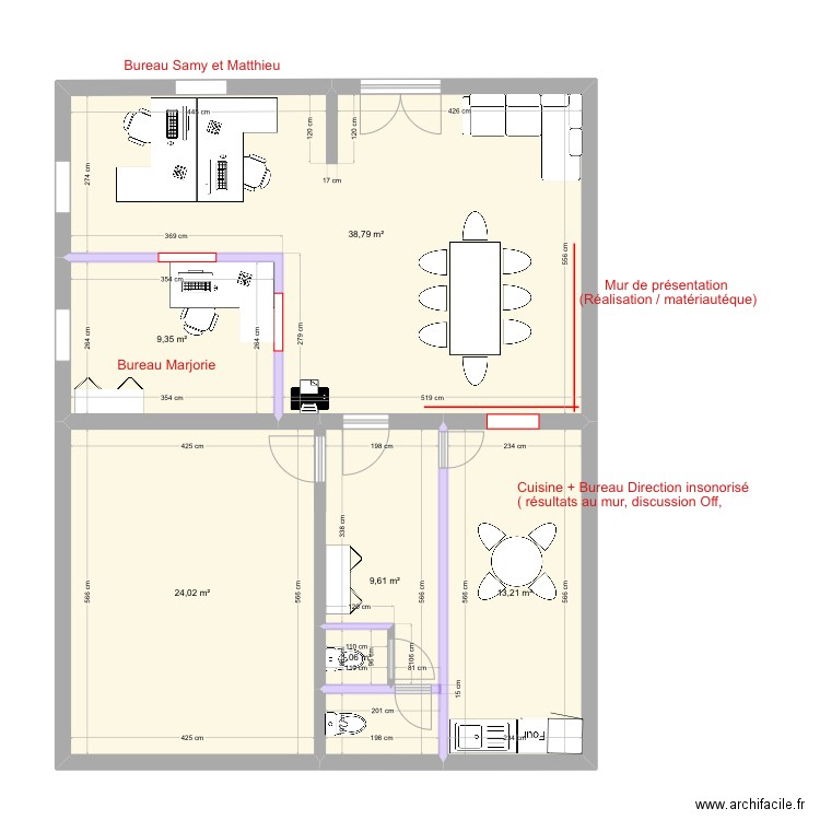 Entrepot3’. Plan de 6 pièces et 96 m2
