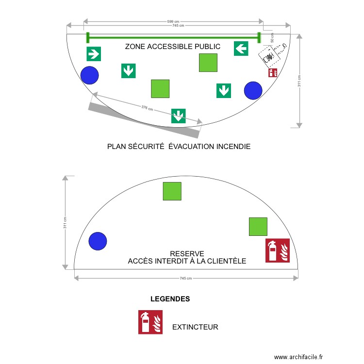 Lunule Sécurité incendie . Plan de 0 pièce et 0 m2