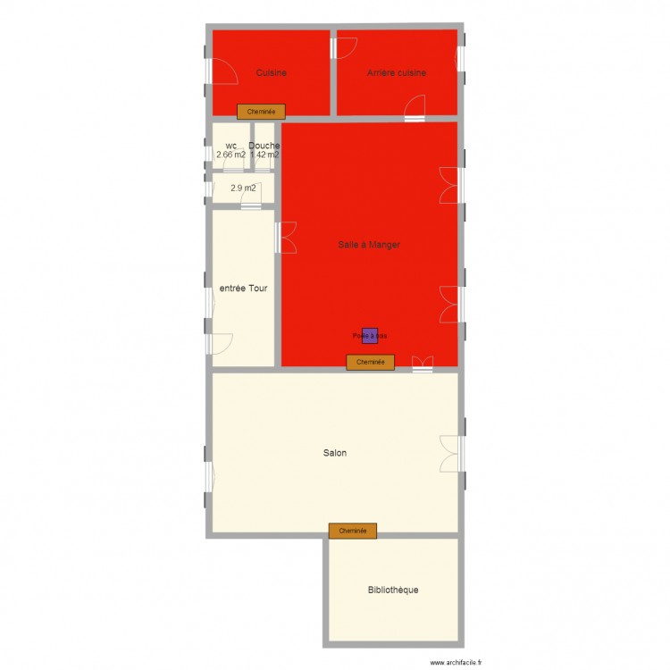 Rez de chaussée Sivry. Plan de 0 pièce et 0 m2