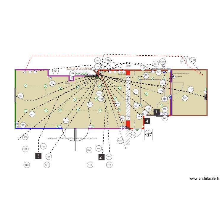 alims 1. Plan de 3 pièces et 43 m2