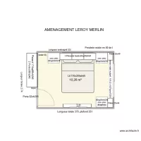 Chambre B avec mobilier Leroy Merlin