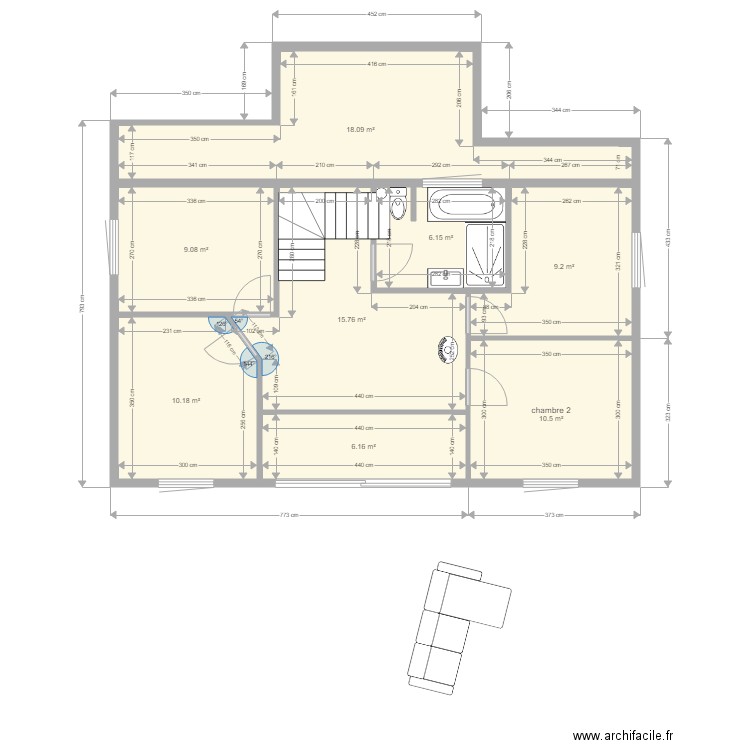 plan maison étage VD1. Plan de 0 pièce et 0 m2