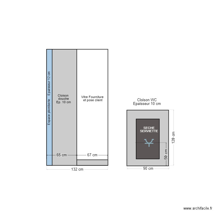 Niches SDB. Plan de 0 pièce et 0 m2