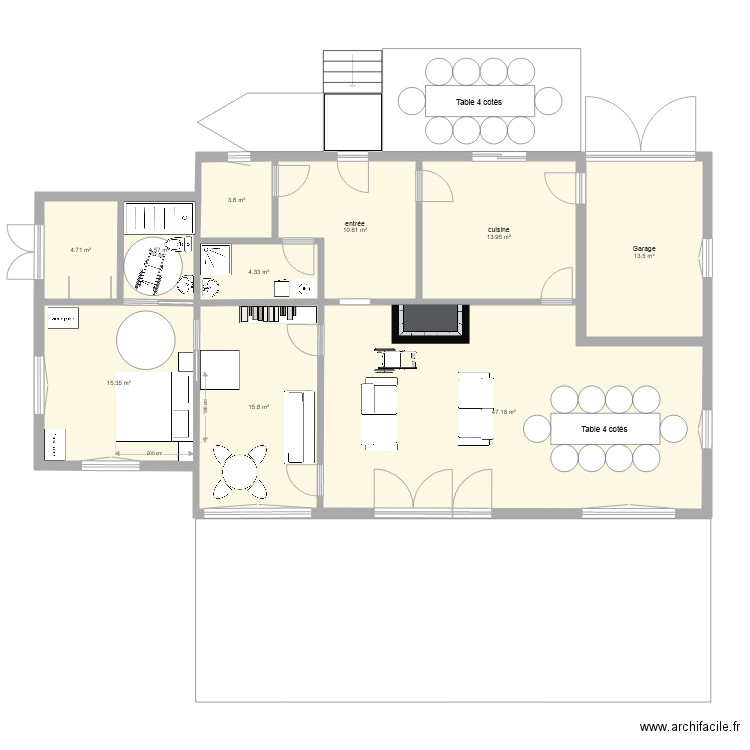 extension3. Plan de 0 pièce et 0 m2