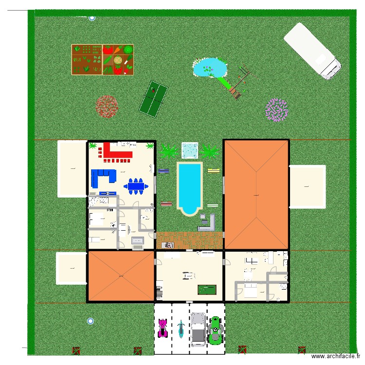 vieux. Plan de 14 pièces et 518 m2