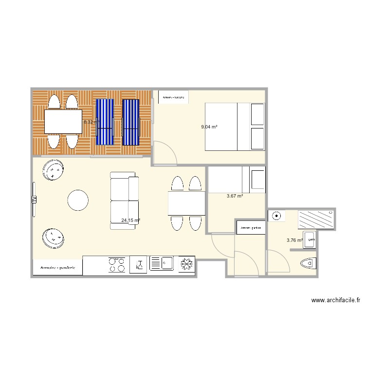 T2 el cid cabine V2. Plan de 0 pièce et 0 m2