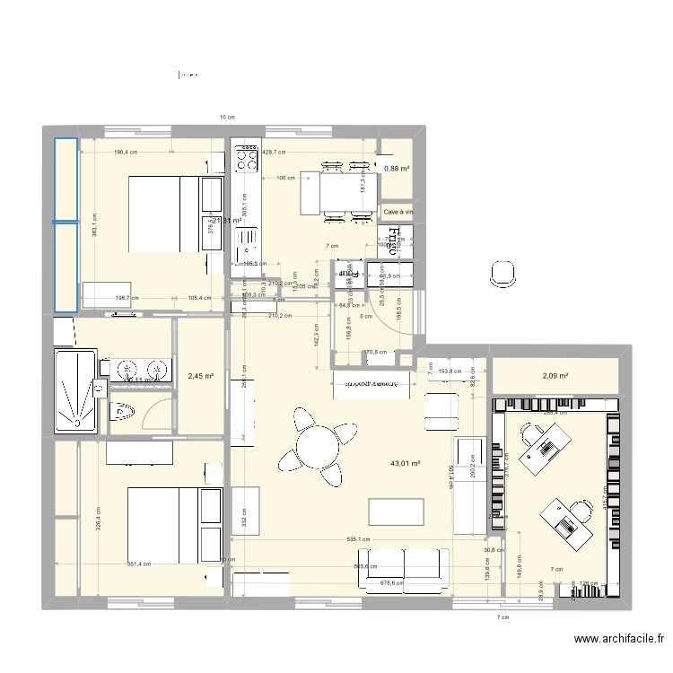 t4fino7.2. Plan de 13 pièces et 89 m2