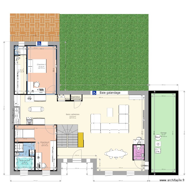 Projet 2 RDC. Plan de 0 pièce et 0 m2