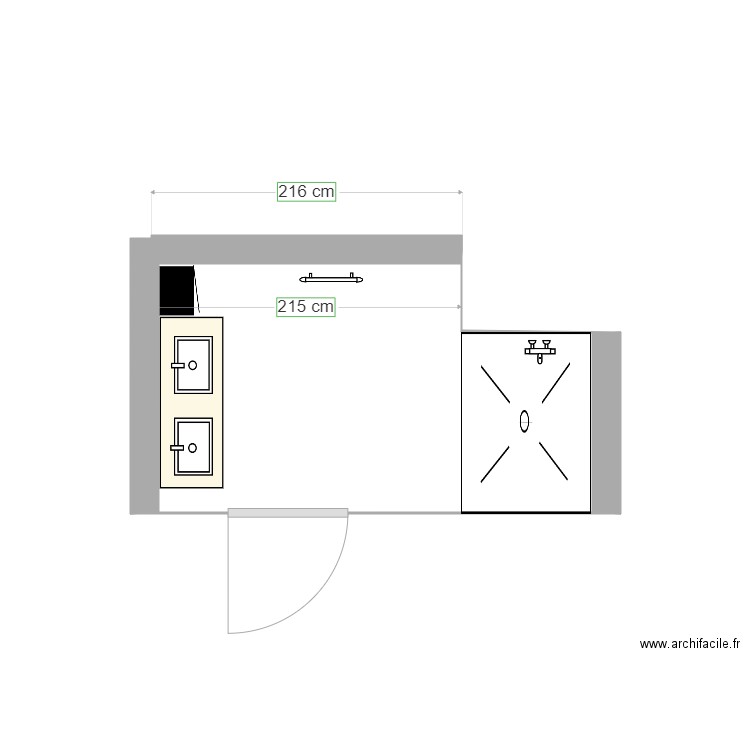 petite sdb 6. Plan de 0 pièce et 0 m2