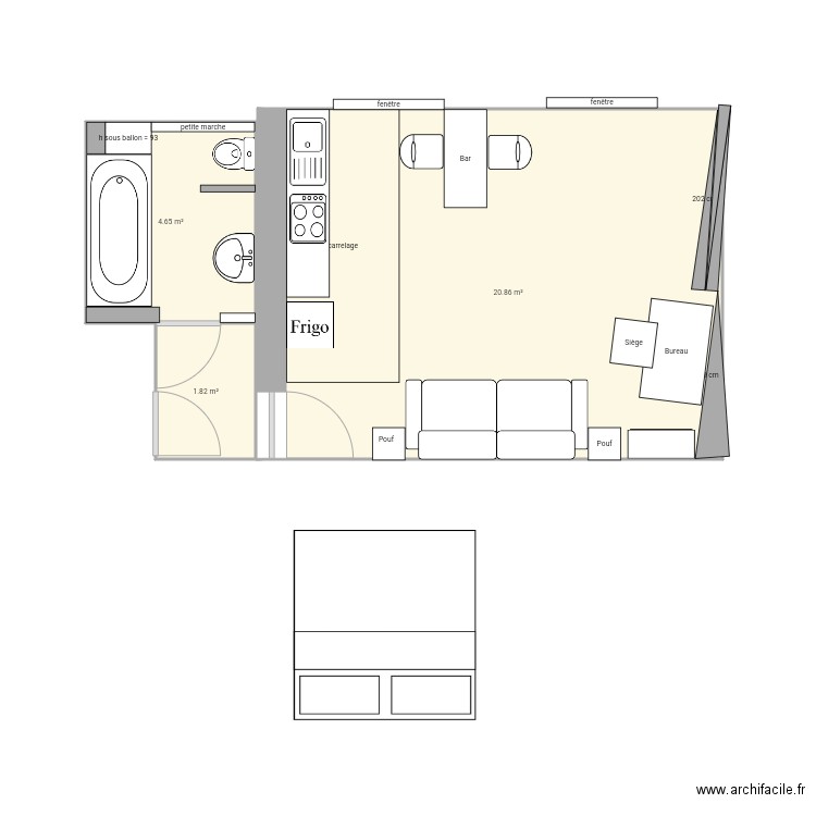 appartement v3. Plan de 0 pièce et 0 m2