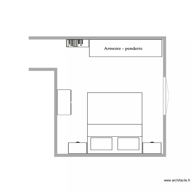 Chambre à coucher V1. Plan de Chambre à coucher V1. Plan de