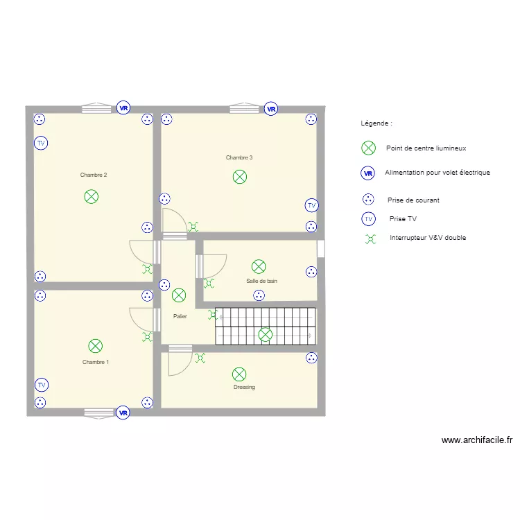STOFFELS etage. Plan de 