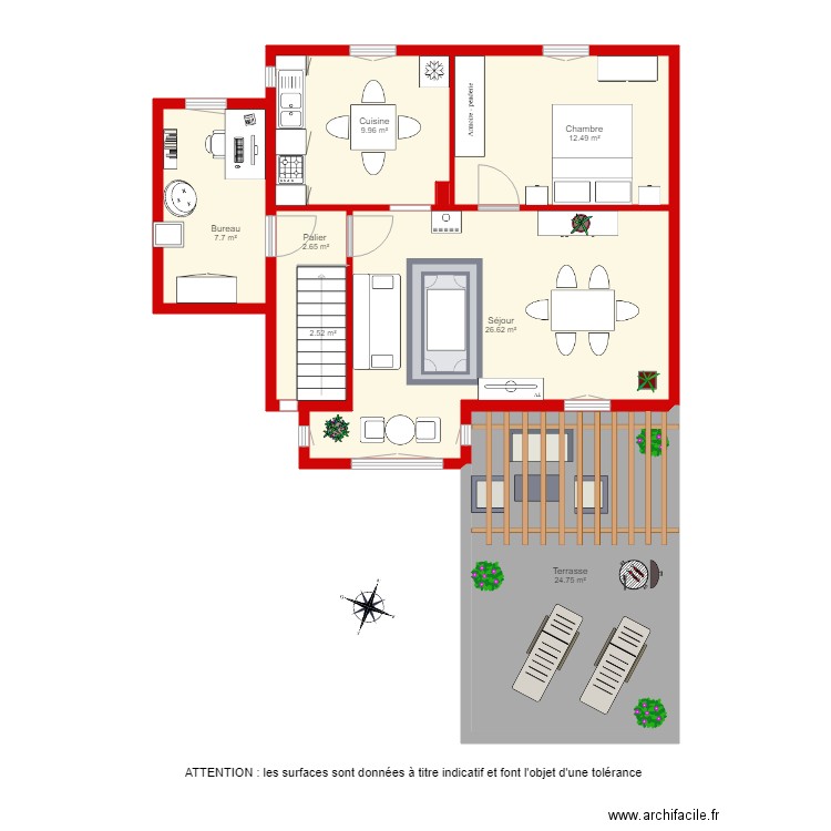 BI2502 étage 1. Plan de 0 pièce et 0 m2