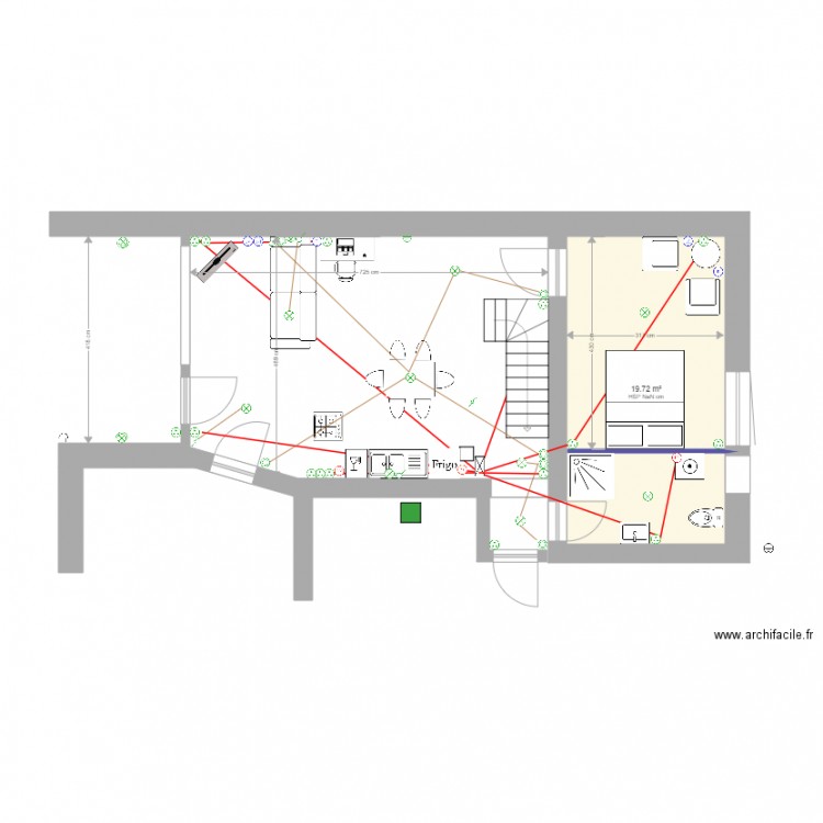 Plan local transformation 1éléc. Plan de 0 pièce et 0 m2