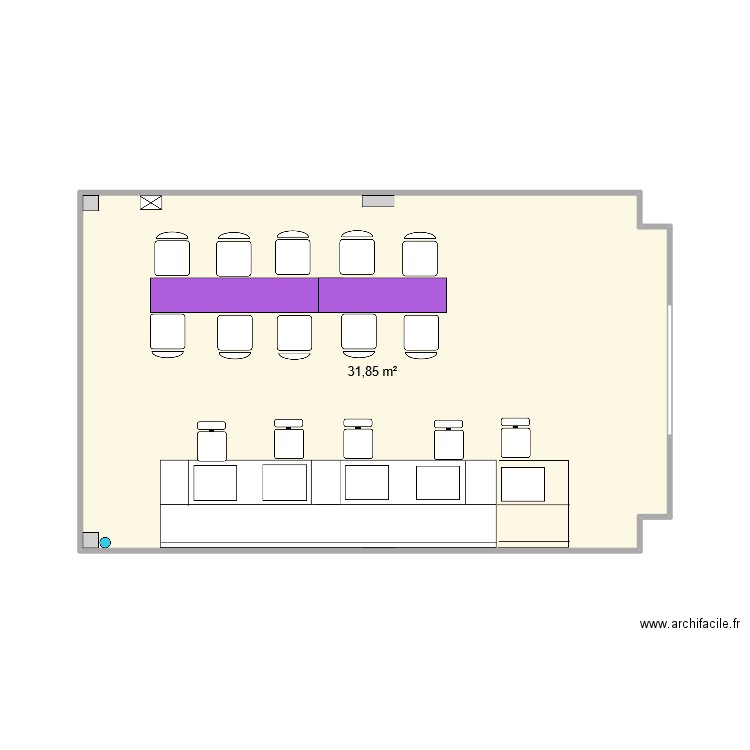 NB22. Plan de 1 pièce et 32 m2