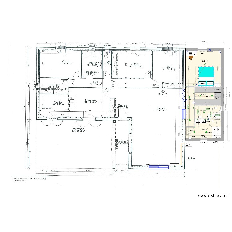 GANAYE. Plan de 0 pièce et 0 m2