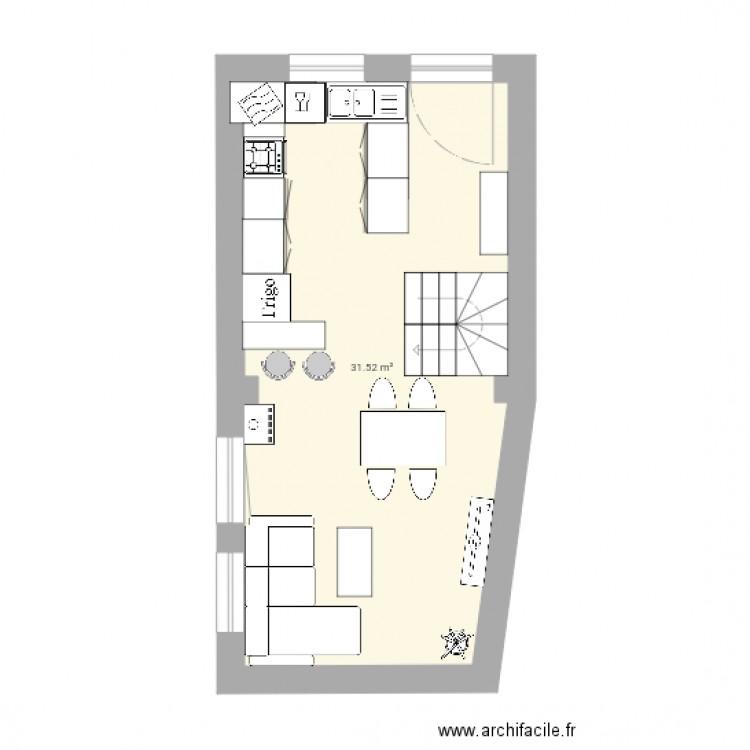 Maison rdc. Plan de 0 pièce et 0 m2