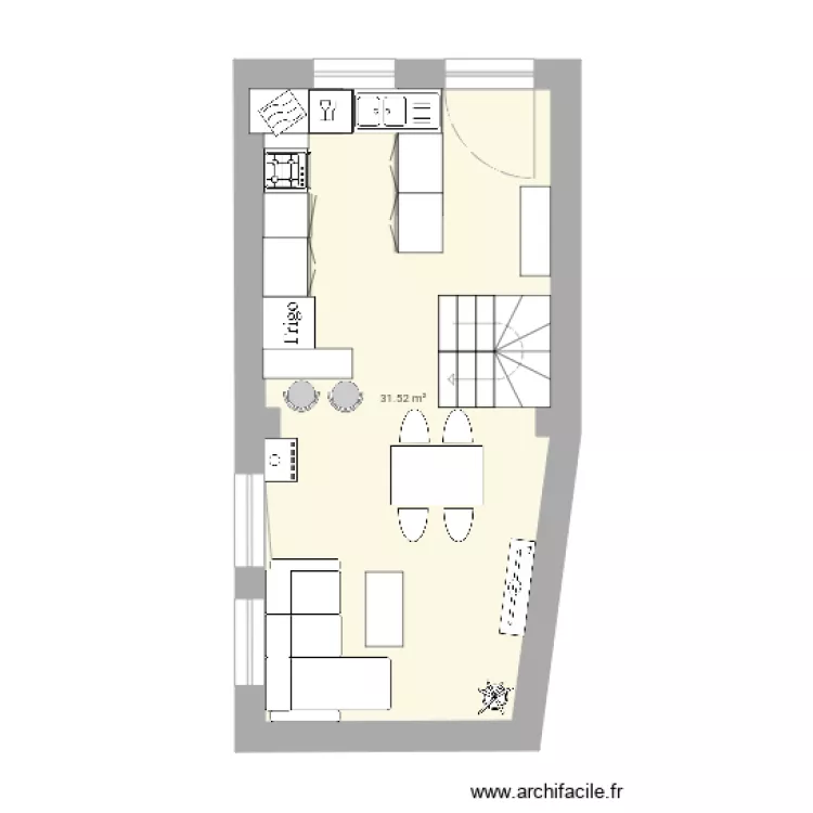Maison rdc. Plan de 
