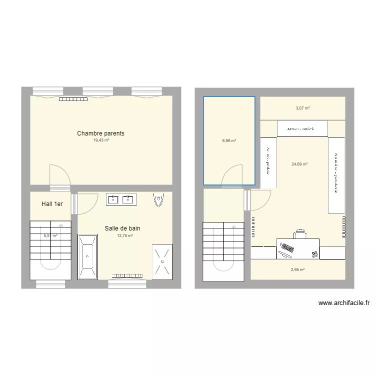 rez chaussez. Plan de 
