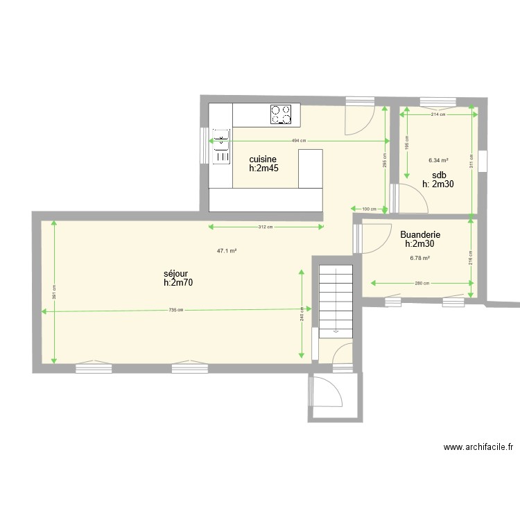 plan rdc . Plan de 0 pièce et 0 m2