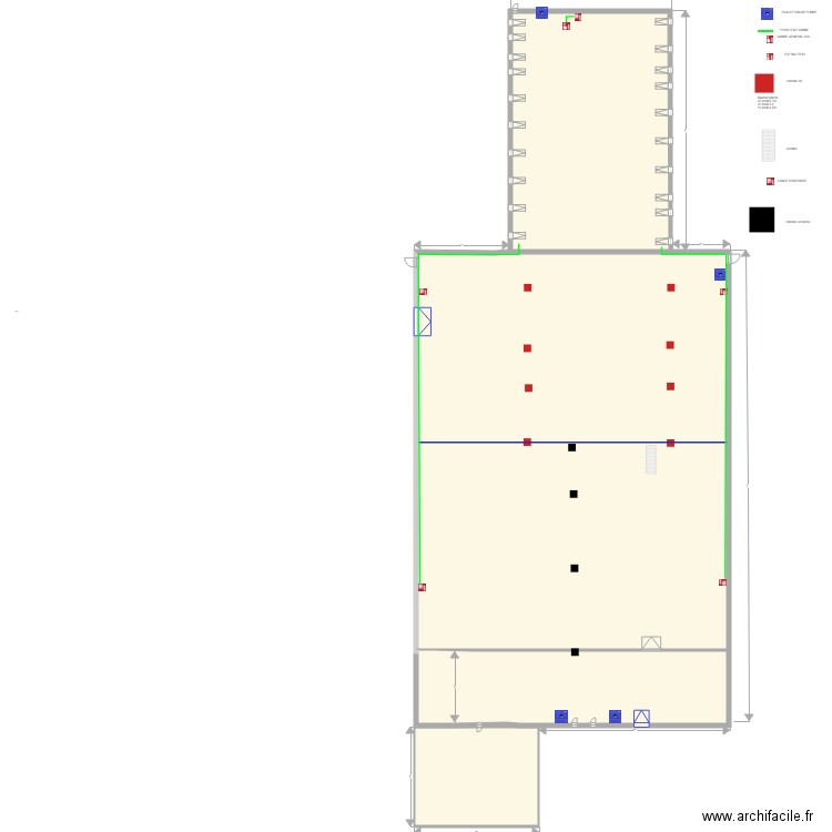 plan  des epaces entrepot extinteur RIA. Plan de 0 pièce et 0 m2