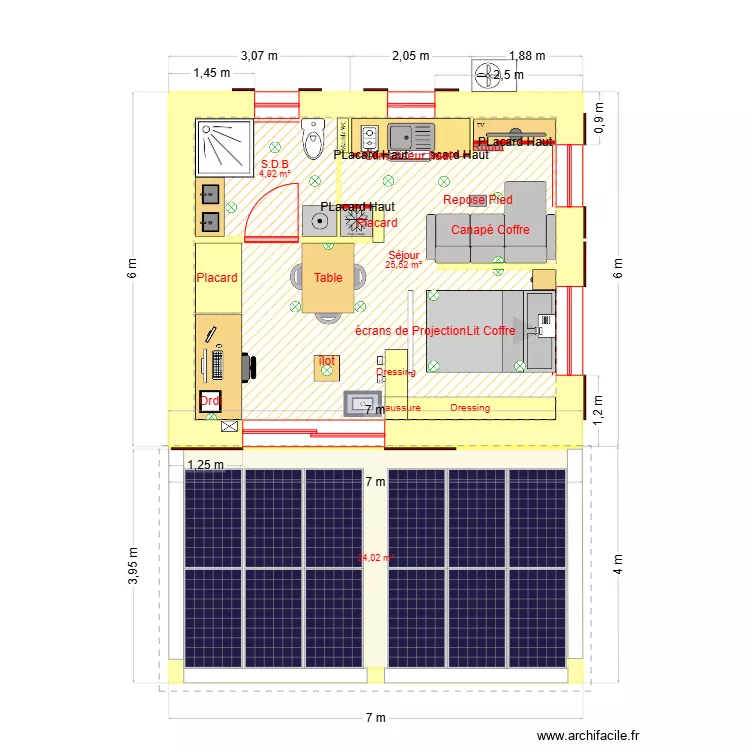 Maison Am&eacute;liorer Copie color&eacute;. Plan de 