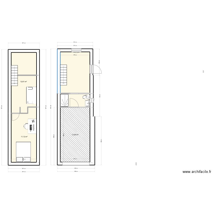 STUDIO DEC 2024. Plan de 5 pièces et 52 m2