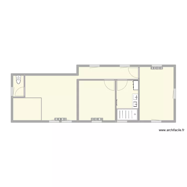 Extension maison. Plan de 