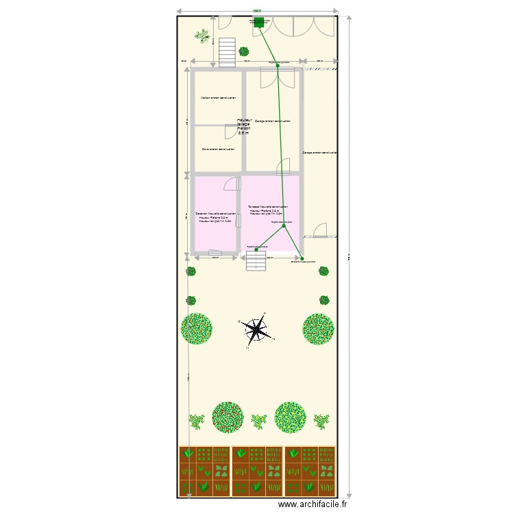 Plan de Masse apres travaux 2024/03 ok. Plan de 7 pièces et 282 m2
