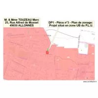 DP1 - Pi&egrave;ce n&deg;3 - Plan de zonage secteur UB du P.LU