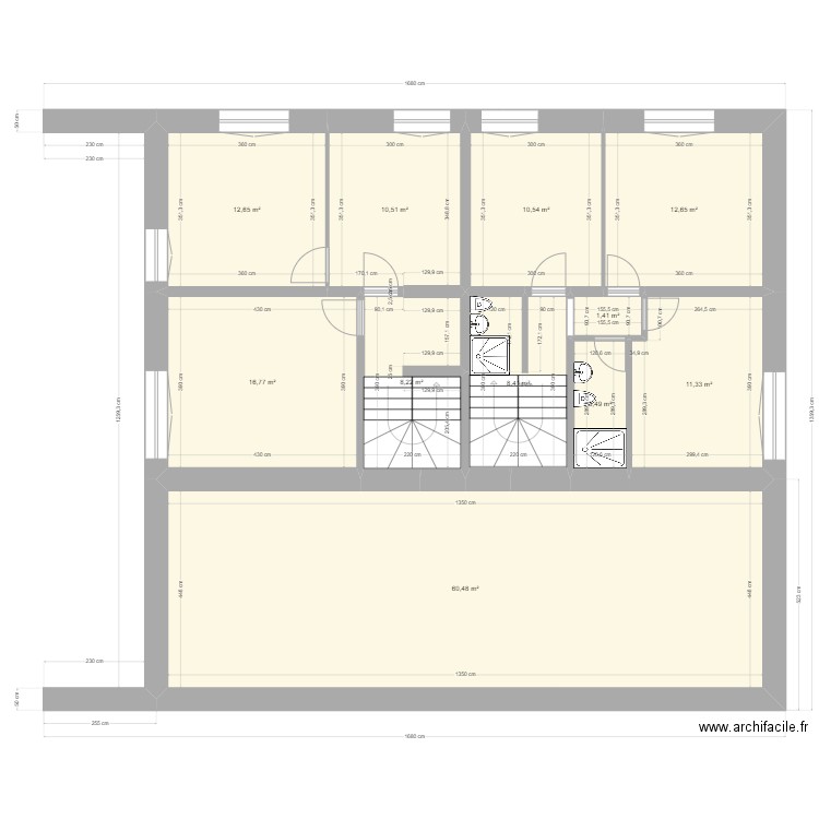 TEST2. Plan de 23 pièces et 313 m2