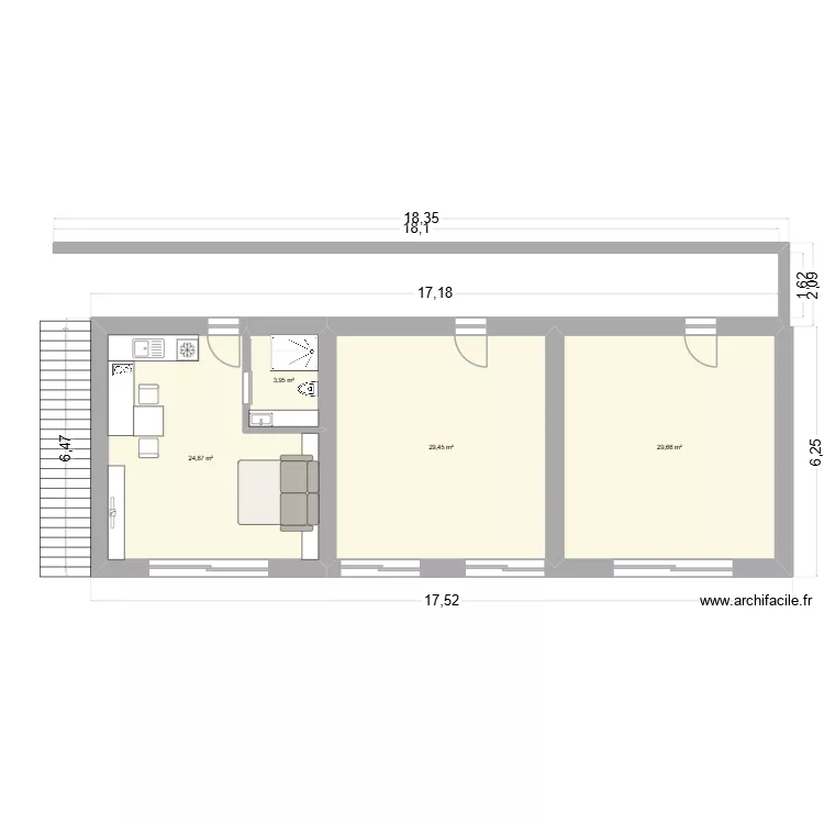 Serena etage. Plan de 14 Pièces et 197 m²