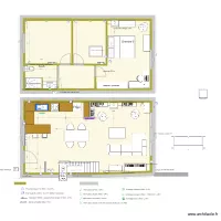 PLANS MAISON cuisine plan de travail mur nord