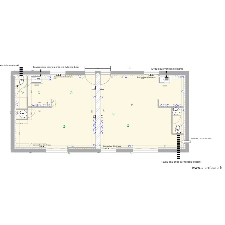 essai 4 plan electricité. Plan de 8 pièces et 237 m2