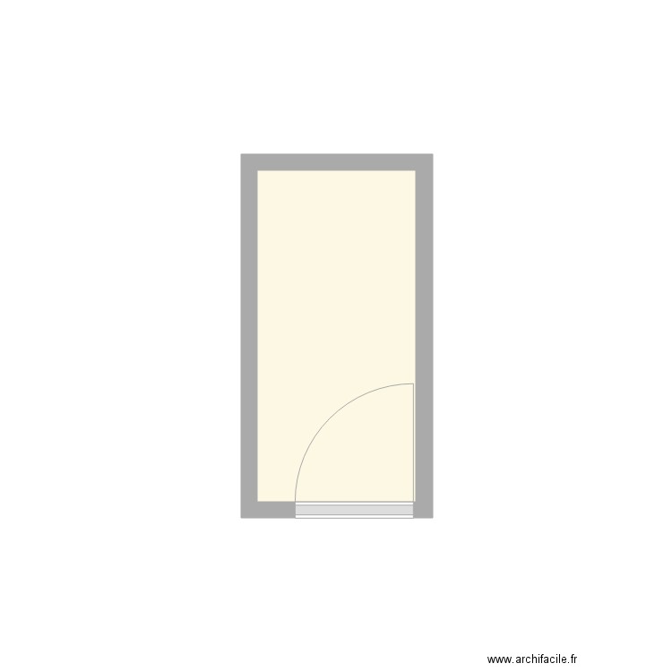 GUILLAUME (wc). Plan de 1 pièce et 2 m2