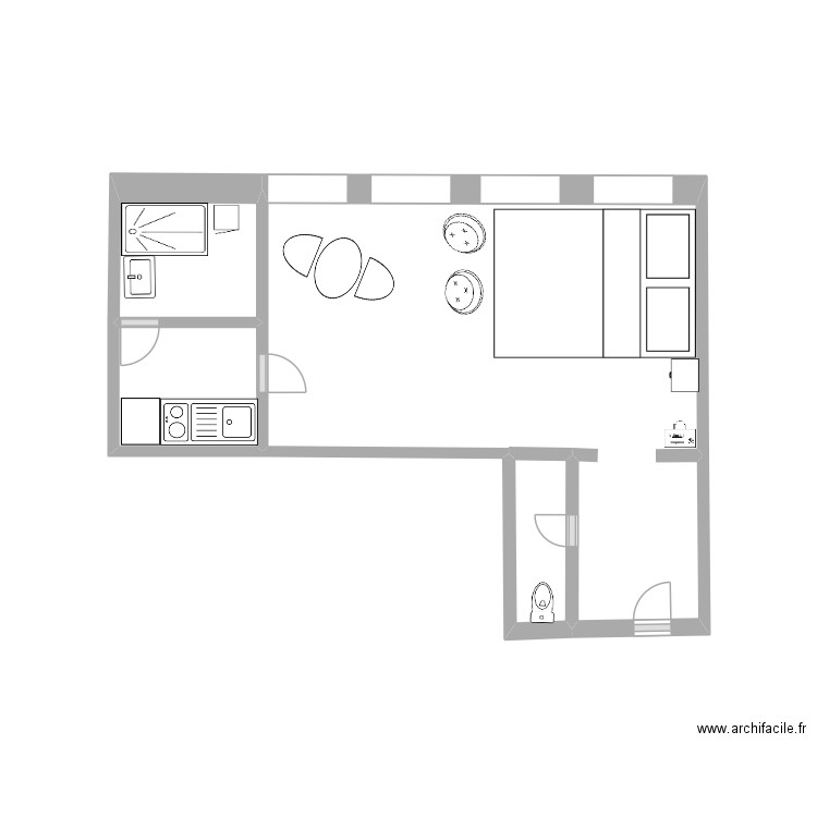breuilh. Plan de 4 pièces et 13 m2