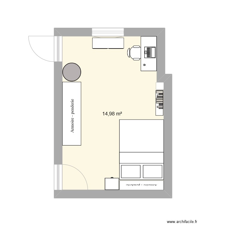 ma chambre. Plan de 0 pièce et 0 m2