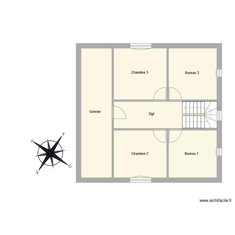 SIMON R+2. Plan de 6  et 70 m²