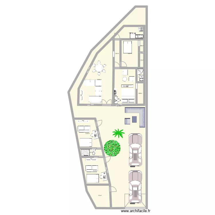 Maison Ts. Plan de 14  et 331 m²