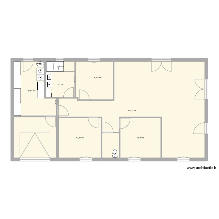 plan francois 1. Plan de 7 pièces et 114 m2