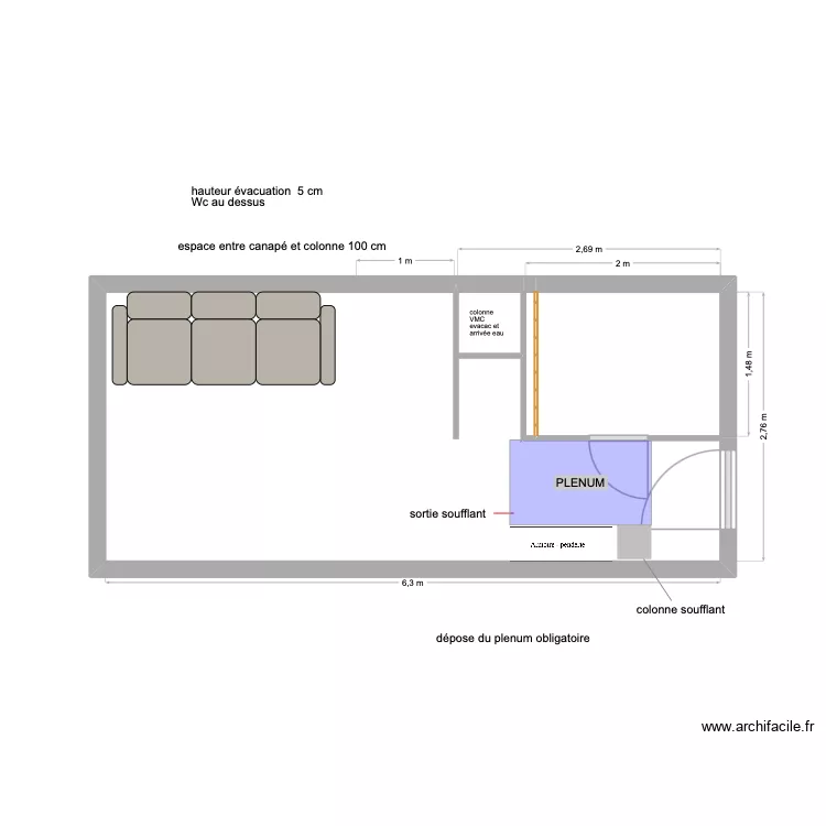 Brosseau. Plan de 4  et 17 m²