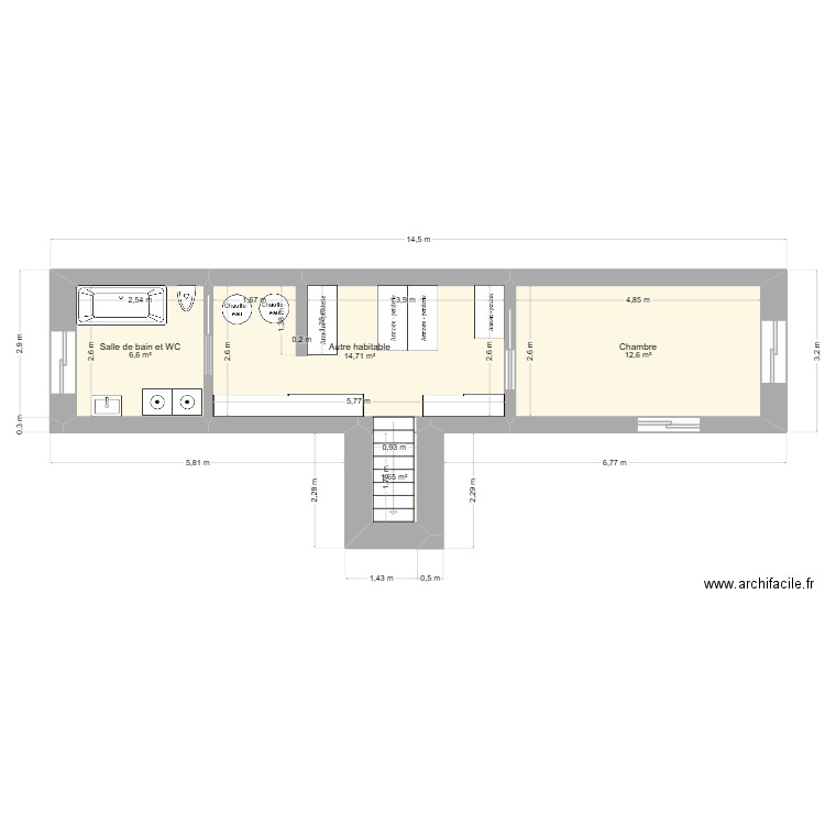 Chantefleur 2. Plan de 12 pièces et 132 m2